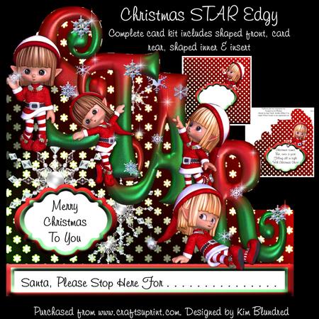 Christmas Star Edgy - Complete Card