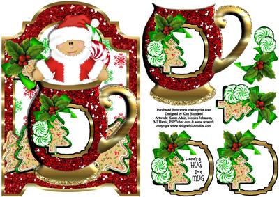 Hug in a Mug - Cocoa Cookies & Candy - Shaped Topper