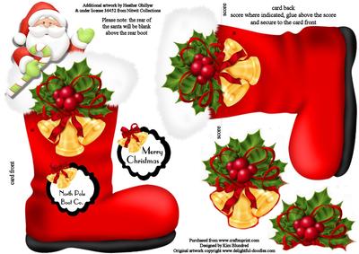 Peek-a-boo Cute Boots - Jolly Santa