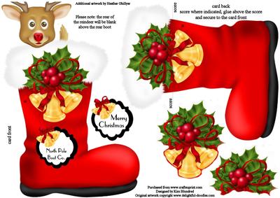 Peek-a-boo Cute Boots - Baby Rudolph
