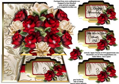 Hand-tied Bouquet - Romantic Roses - Over the Edge
