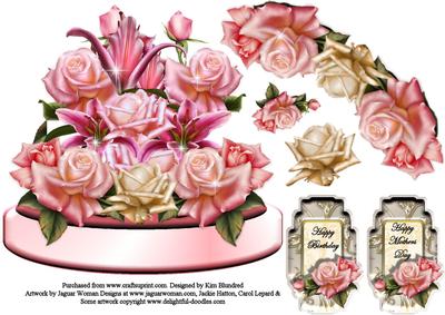 Pink Floral Cushion Bouquet