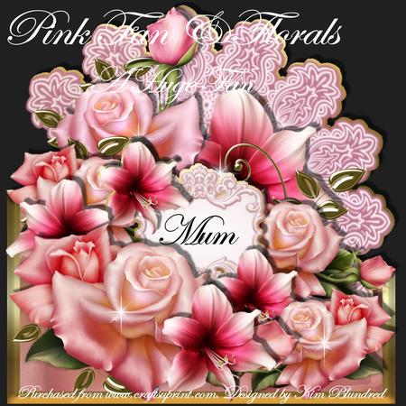 Pink Fan & Florals - a Huge Fan