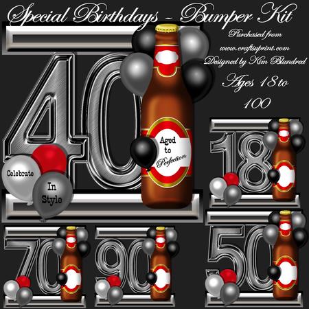 Special Birthdays - Bumper Kit - Male - Ages 18 to 100