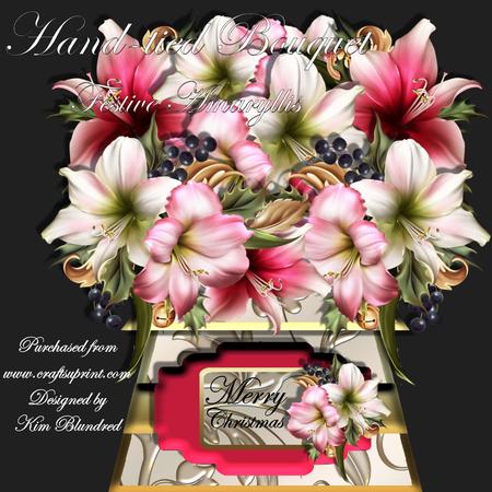 Hand-tied Bouquet - Festive Amaryllis - Mini Kit