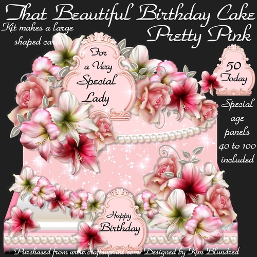 That Beautiful Birthday Cake - Pretty Pink