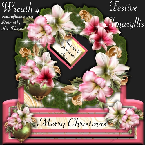 Wreath 4 - Festive Amaryllis
