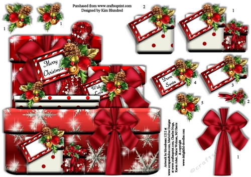 All Wrapped Up - Christmas Gifts for Her - Shaped Topper