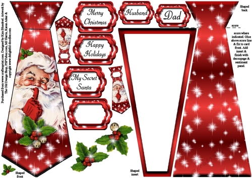 Novelty Christmas Tie - Santa