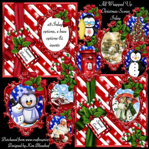 All Wrapped Up - Christmas Scenes Inlays - BUMPER Kit