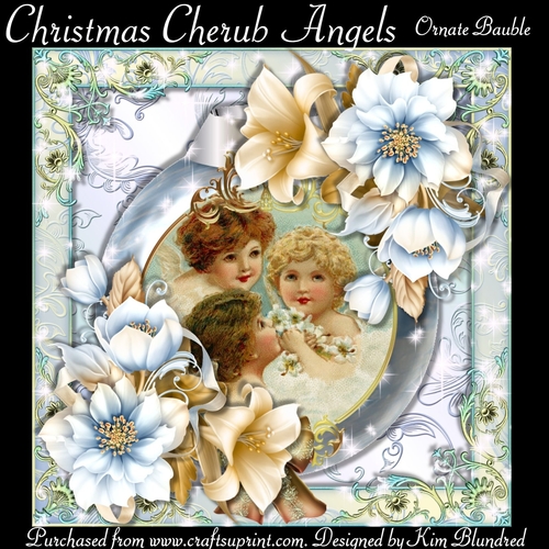 Christmas Cherub Angels - Ornate Bauble