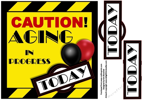 Aging in Progress Caution - General Birthday