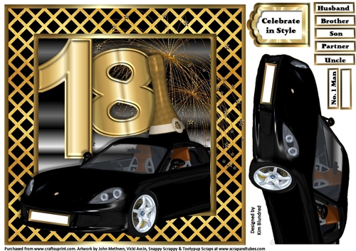 Special Birthday Sports Car - Age 18