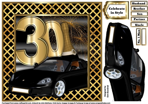 Special Birthday Sports Car - Age 30