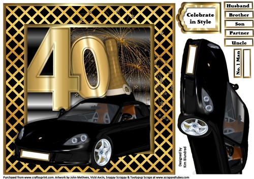 Special Birthday Sports Car - Age 40