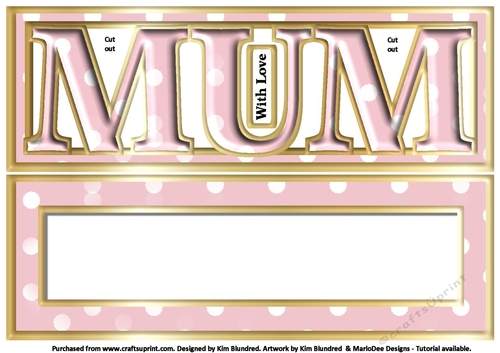 MUM - Large Letter - Large DL - Baby Pink Polkadot Reflections