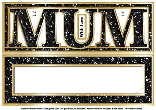 MUM - Large Letter - Large DL - Black & Gold
