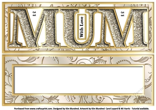 MUM - Large Letter - Large DL - Cream & Gold