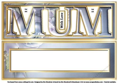 MUM - Large Letter - Large DL - Floral Blue & Gold