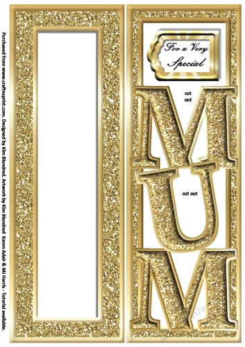 MUM - Large Letter - Large DL - Gold - Portrait