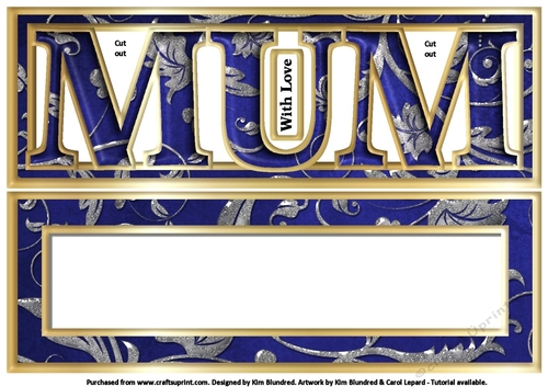 MUM - Large Letter - Large DL - Leafy Blue