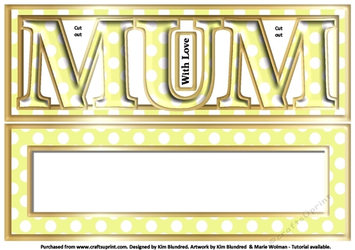MUM - Large Letter - Large DL - Lemon Polkadot