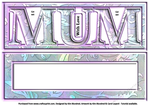 MUM - Large Letter - Large DL - Pastel Brocade