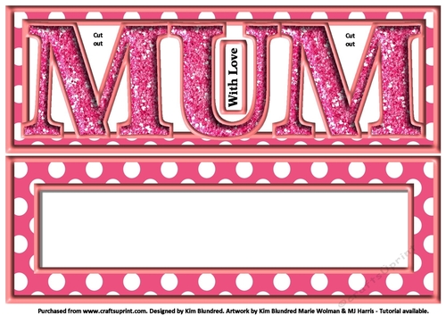 MUM - Large Letter - Large DL - Pink