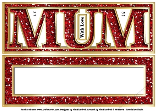MUM - Large Letter - Large DL - Red & Gold