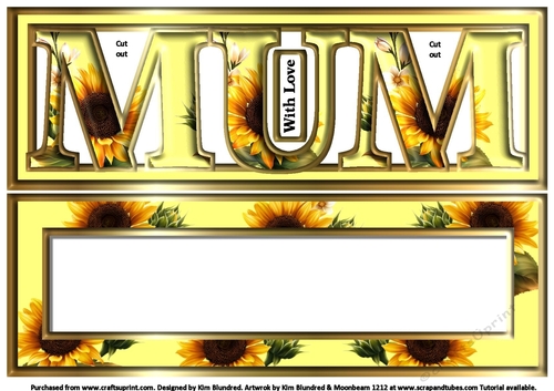 MUM - Large Letter - Large DL - Sunflowers Yellow