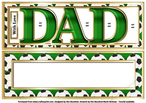 DAD - Large Letters - Large DL - Football