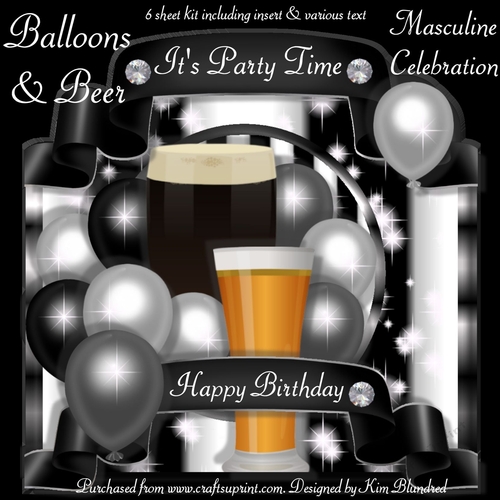Balloons & Beer - Masculine Celebration Kit