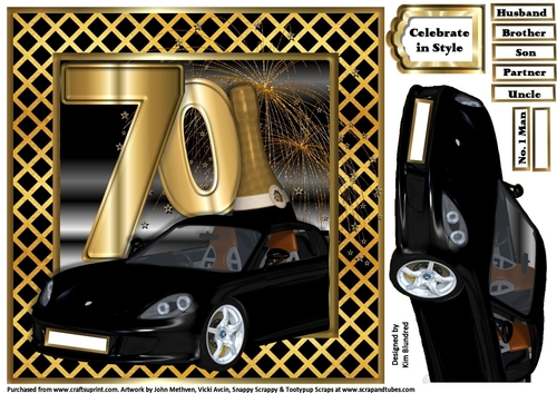 Special Birthday Sports Car - Age 70