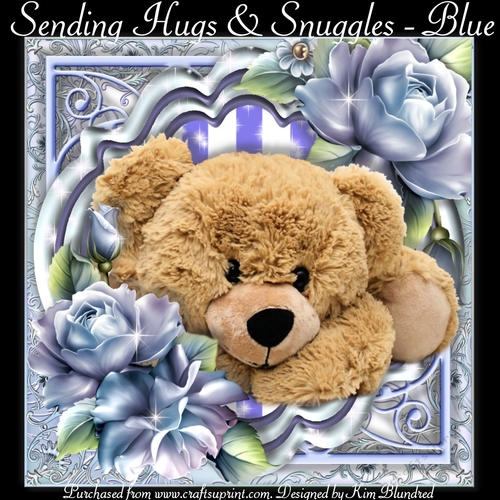 Sending Hugs & Snuggles - Blue