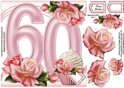 Special Birthday Roses & Cupcakes - Age 60