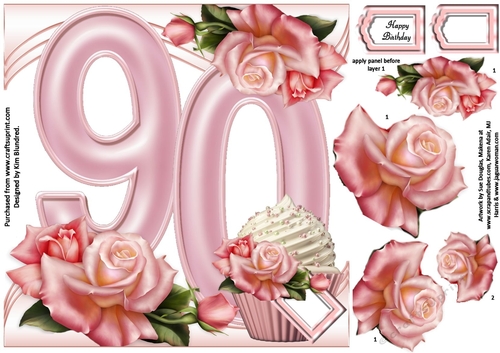 Special Birthday Roses & Cupcakes - Age 90