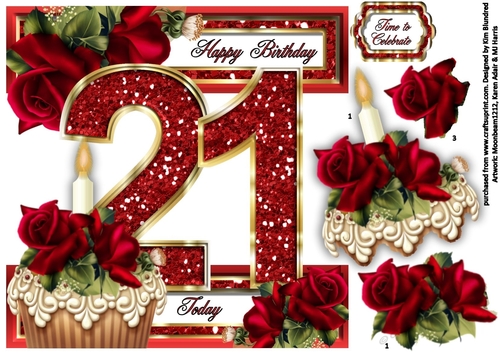 Special Ages Cupcakes and Sparkle - 21 Today