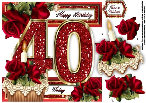 Special Ages Cupcakes and Sparkle - 40 Today