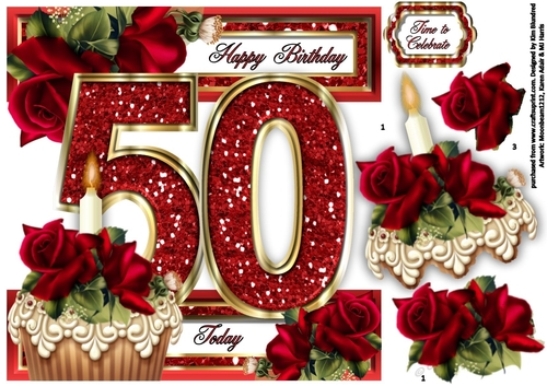 Special Ages Cupcakes and Sparkle - 50 Today