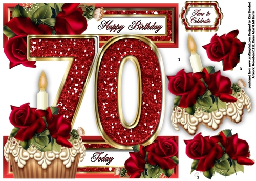 Special Ages Cupcakes and Sparkle - 70 Today
