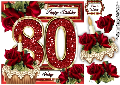 Special Ages Cupcakes and Sparkle - 80 Today