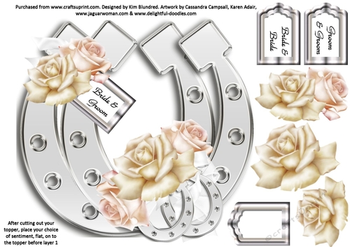 The Wedding Keepsake - Horseshoes - Silver Celebration