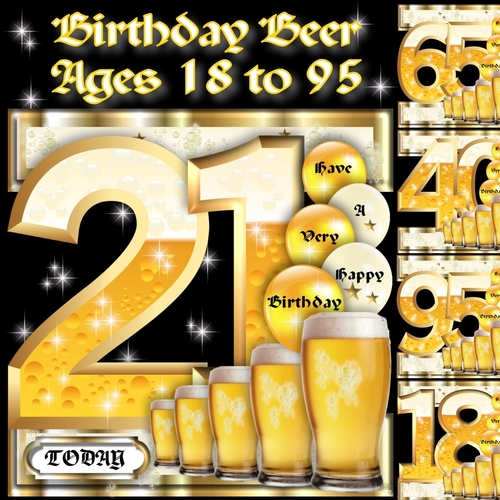 Birthday BEER Celebration - Bumper Kit - Ages 18 to 95