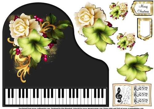 Baby Grand Piano - Black 5 - Winters Blooms