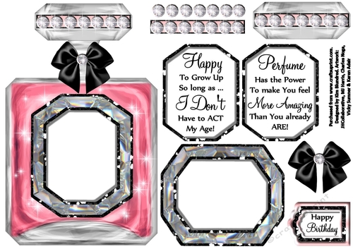 The Power of Perfume - Pink - Shaped Topper