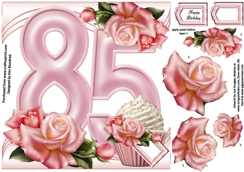 Special Birthday Roses & Cupcakes - Age 85
