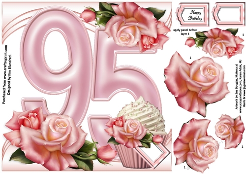 Special Birthday Roses & Cupcakes - Age 95