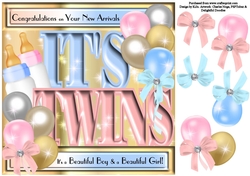New Baby Pink & Blue - Its Twins!
