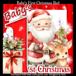 Babys First Christmas Red