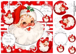 Santas on His Way - Red